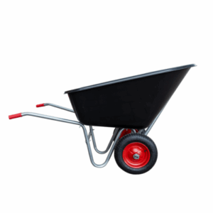 CARRIOLA GIARDINAGGIO VASCA PLASTICA NERA LT.160 2 RUOTE