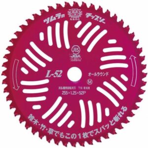 DISCO 52 DENTI WIDIA 255 MM. TSUMURA VIOLA
