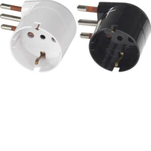 ADATTATORE 1 SCHUKO 90° A 2P PIU 16A