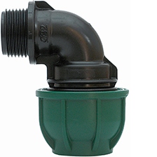 GOMITO A 90^ CON DER. FIL. M. 16X3/4 PN6