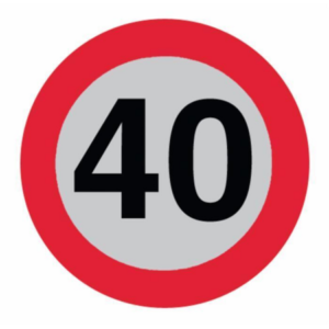 LIMITE PERMANENTE DI VELOCITA´ ADESIVO 40 KM/H